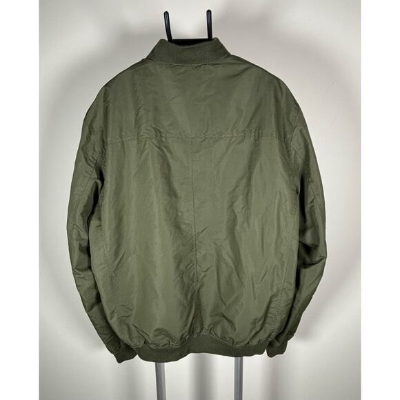 Michael Kors Olive Green Military Pilot Bomber Jacket Full Zip Men's Size XL - Picture 2 of 8